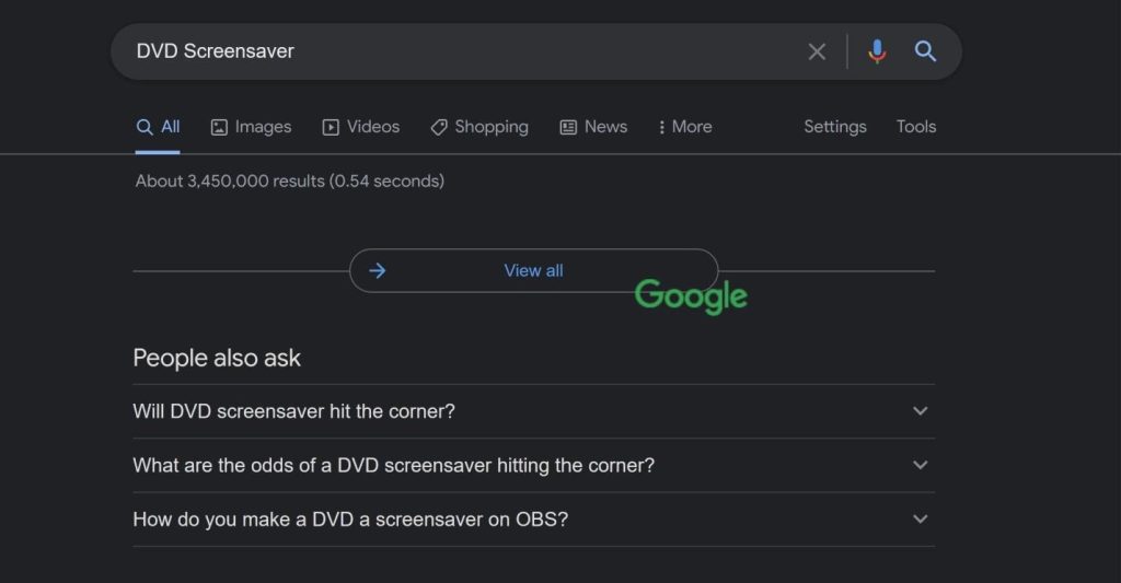 Dvd Screensaver Google